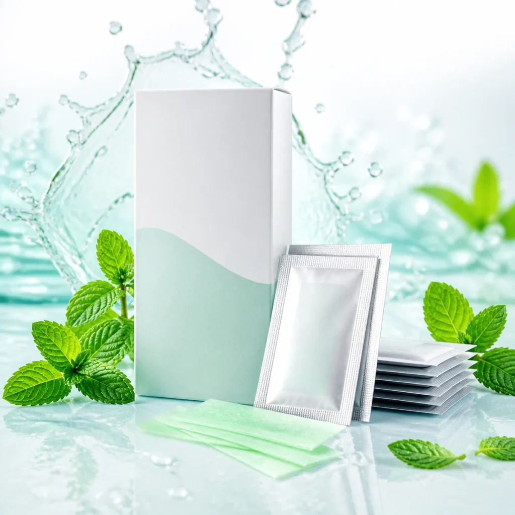 Fresh Breath & Oral Care Strips oral dissolving strips product concept