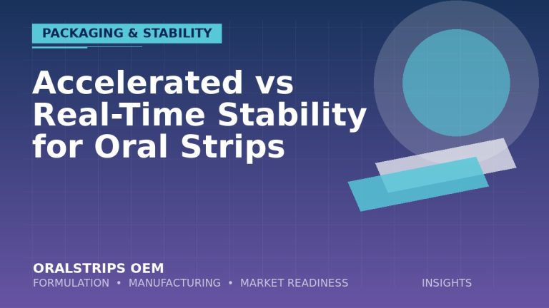 Accelerated vs Real-Time Stability for Oral Strips — OralStrips OEM technical insight