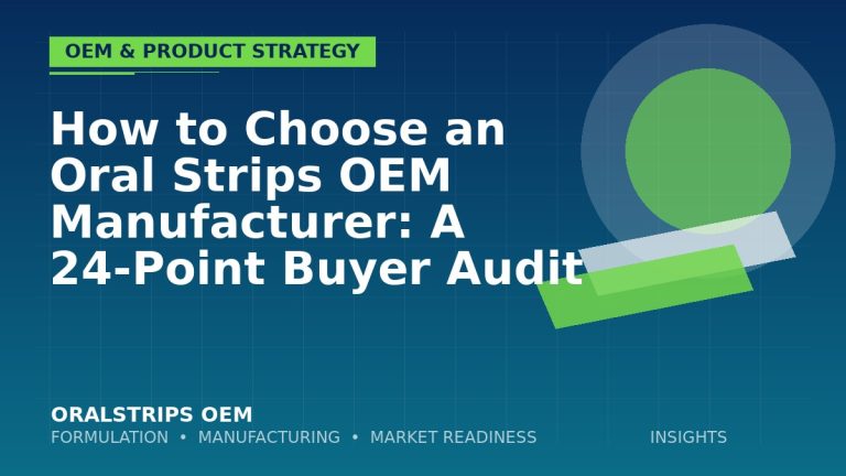 How to Choose an Oral Strips OEM Manufacturer: A 24-Point Buyer Audit — OralStrips OEM technical insight