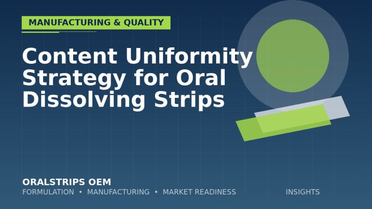 Content Uniformity Strategy for Oral Dissolving Strips — OralStrips OEM technical insight