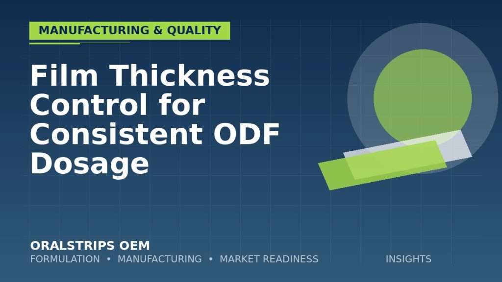Film Thickness Control for Consistent ODF Dosage — OralStrips OEM technical insight