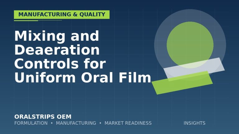 Mixing and Deaeration Controls for Uniform Oral Film — OralStrips OEM technical insight
