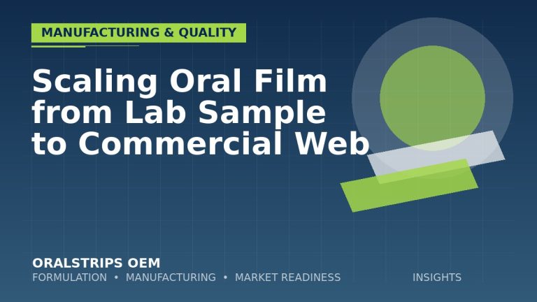 Scaling Oral Film from Lab Sample to Commercial Web — OralStrips OEM technical insight