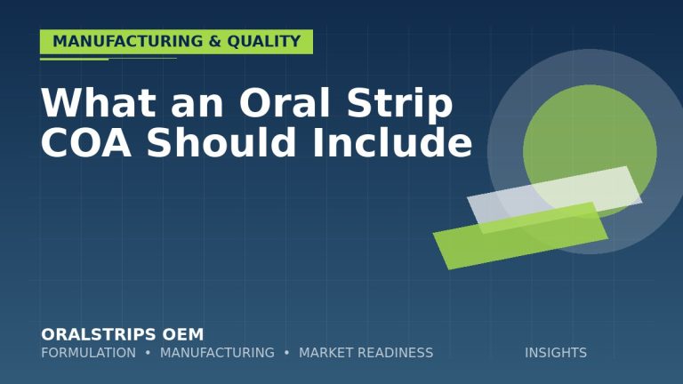 What an Oral Strip COA Should Include — OralStrips OEM technical insight