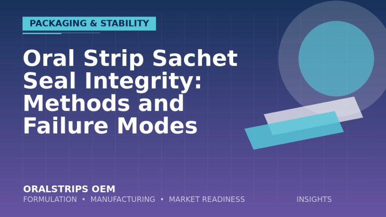 Oral Strip Sachet Seal Integrity: Methods and Failure Modes — OralStrips OEM technical insight