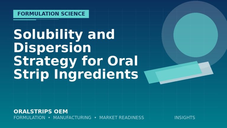Solubility and Dispersion Strategy for Oral Strip Ingredients — OralStrips OEM technical insight
