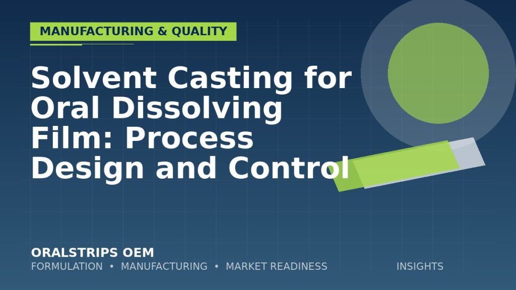 Solvent Casting for Oral Dissolving Film: Process Design and Control — OralStrips OEM technical insight