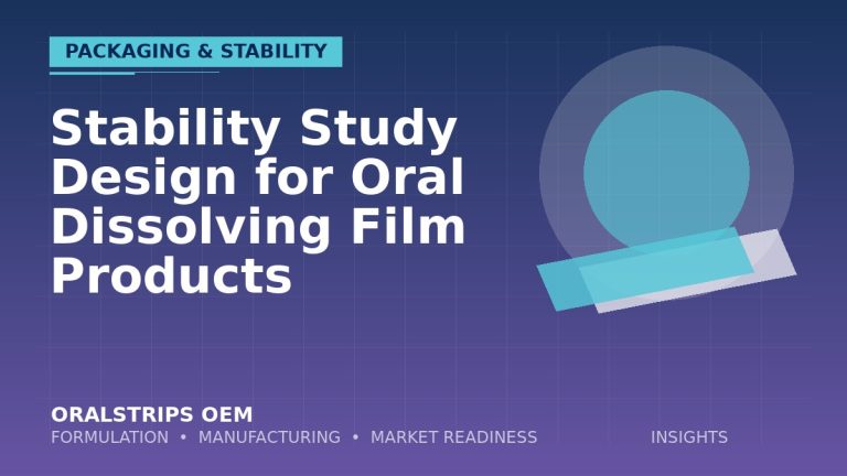 Stability Study Design for Oral Dissolving Film Products — OralStrips OEM technical insight