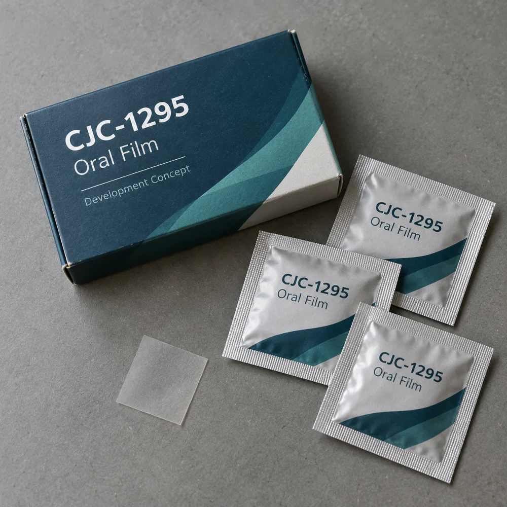 CJC-1295 oral-film packaging development concept