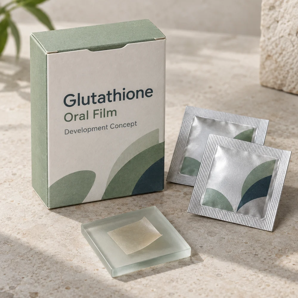 Glutathione oral-film packaging development concept
