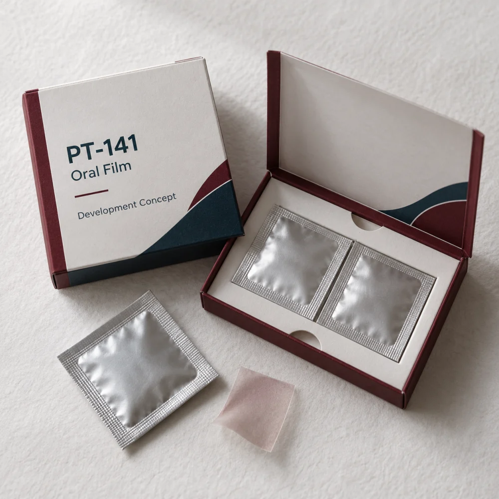PT-141 oral-film packaging development concept