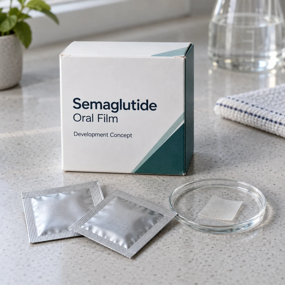 Semaglutide oral-film packaging development concept