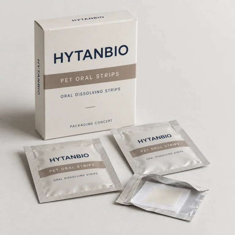 AI-generated HYTANBIO Pet oral strips oral strip packaging concept